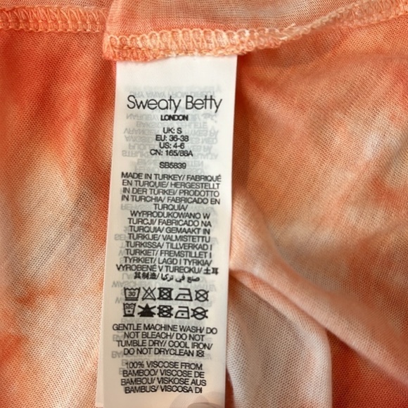 Sweaty Betty Easy Peazy Tie Dye Tank Top Orange Small - Picture 8 of 9